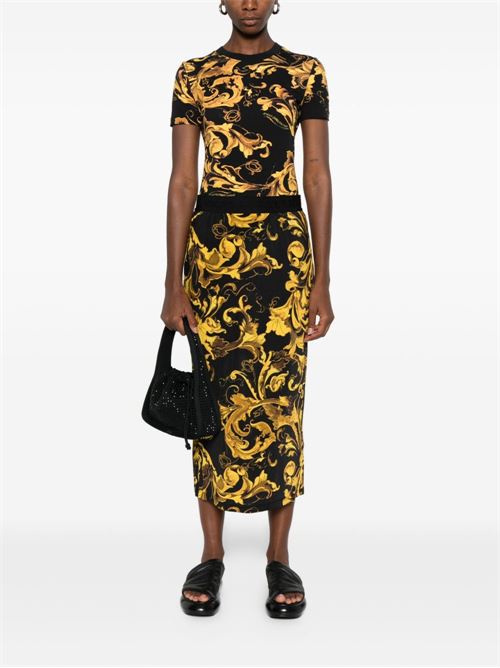 T-shirt donna mezza manica con stampa Versace jeans Couture | 79HAH608JS504G89